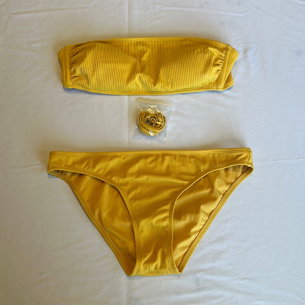 Yellow Xhilaration Two Piece Swimsuit